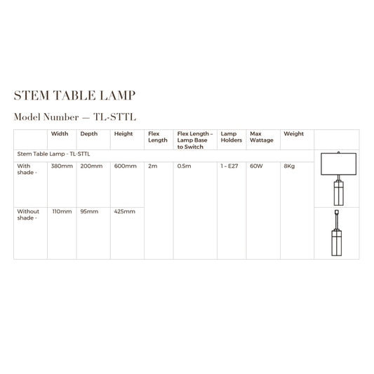 Stem Table Lamp